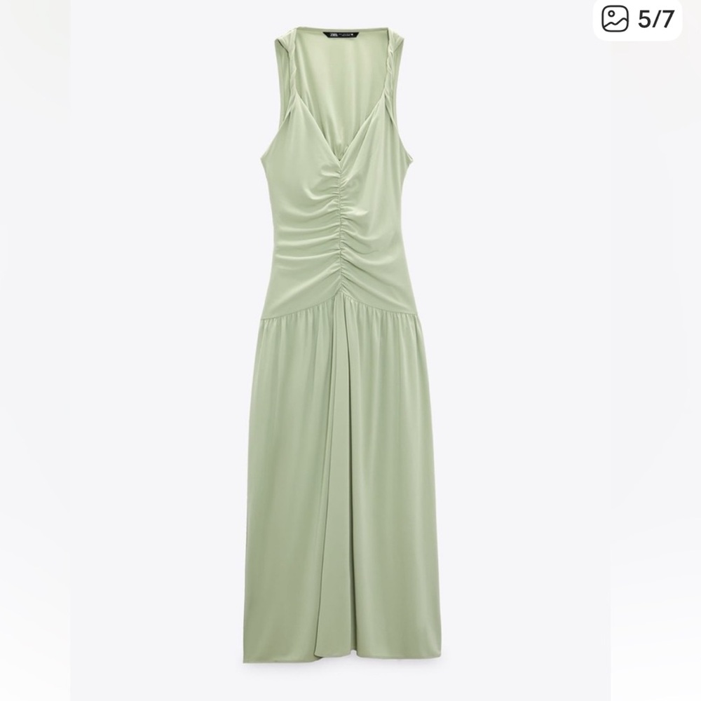 NWOT Zara Draped Midi Dress